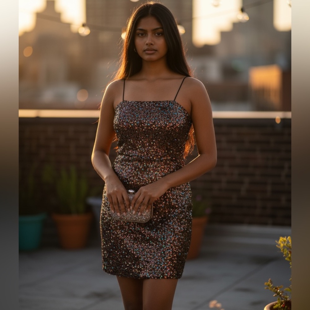 Lux Multicolor Sequin Dress